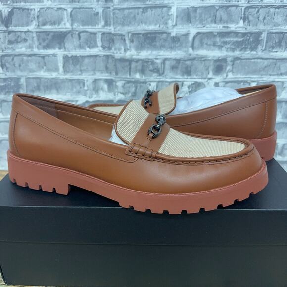 Coach Brooks Canvas Loafer 1941 Saddle Brown CR889 Mens Size 10D New - Picture 2 of 6